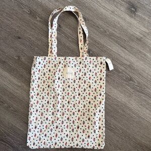 Aerie Cream Floral Tote Bag